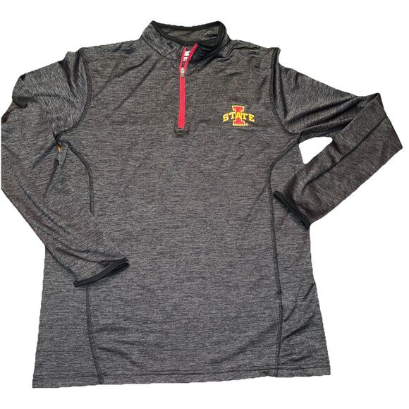 Iowa State Cyclones Jacket Mens Small Gray Performance 1/4 Quarter Zip NCAA - Picture 1 of 5